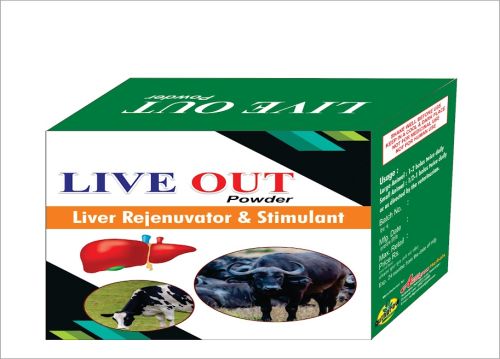 Live Out Powder Cattle Feed Supplement, Packaging Size : 500gm, Packaging Type : Paper Box