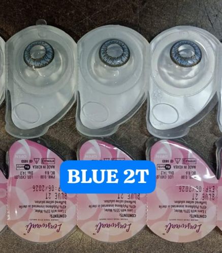 Daily Color Contact Lens Blue 2t 14.2, Packaging Type : Plastic Packet For Party Wear, Wedding Wear