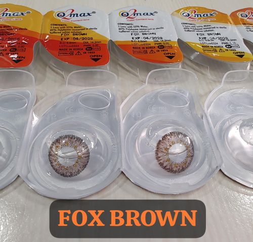 Daily Color Contact Lens Fox Brown 14.2, Packaging Type : Plastic Packet For Party Wear, Wedding Wear