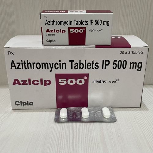 Azicip 500 Tablet, Color : White, Packaging Type : Strips