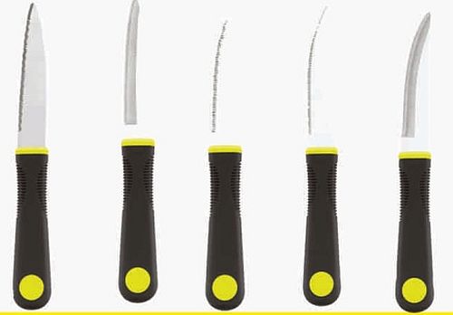 Prachit Stainless Steel Fruit Knife Set, Handle Material : Plastic For Kitchen