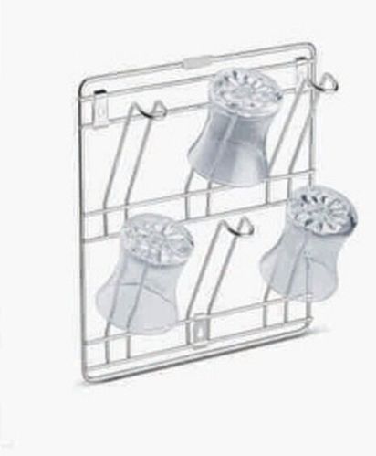 Prachit Wall Mounted Stainless Steel Glass Stand