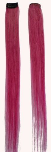 Rose Pink Real Hair One Clip In Streaks