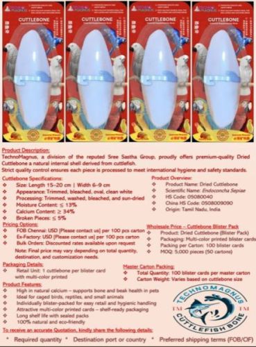 Natural Dried Cuttlefish Bone, Packaging Type : White, Form : Solid