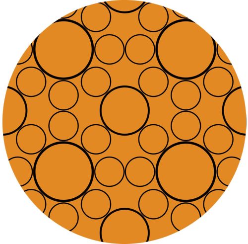 Abstract Circle Art Print Fabric for Home Decor