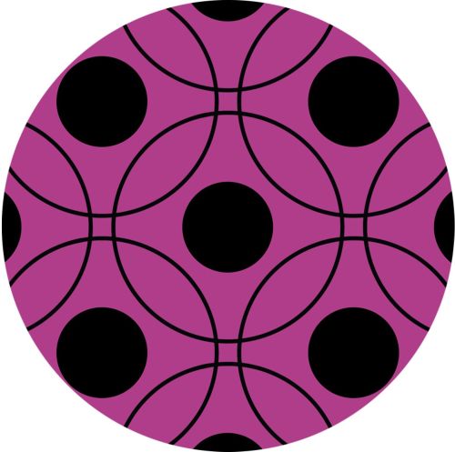 Black Dots and Circles Design Fabric for Apparel, Home Decor