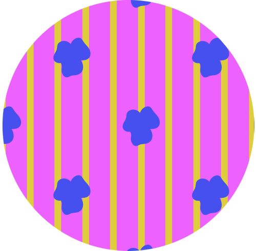 Floral Decorative Striped Art Vibrant Pattern Fabric for Making Garments