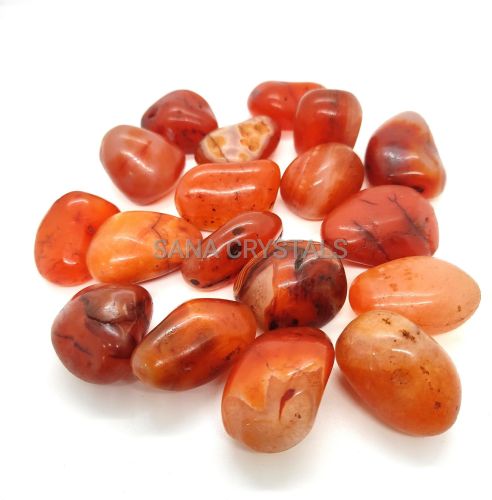 Red Carnelian Tumble Stone, Color : Reddish