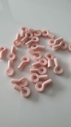 Polished Ceramic Dogtail Guide, Color : White, Pink