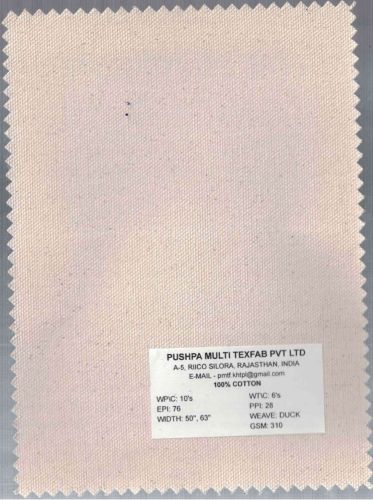 310 GSM 50 Inch to 63 Inch Cotton Duck Fabric