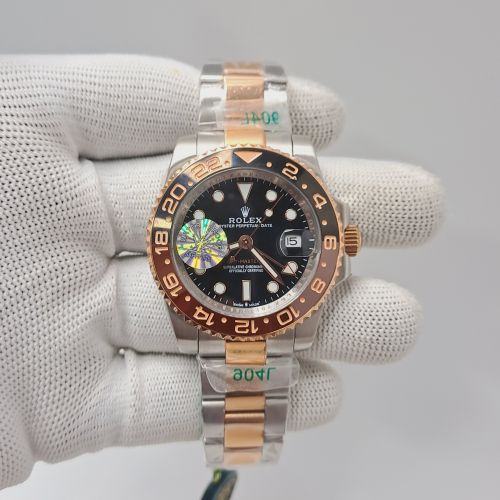 Rolex Gmt Master II Rootbeer Edition Dual Tone Black Dial Swiss Automatic