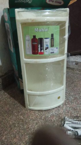 Durable Plastic Bathroom Organizer Mahir Dual Shelf Unit