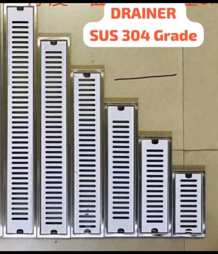 SUS304 Horizontal Channel Drain Cover, Color : Gold