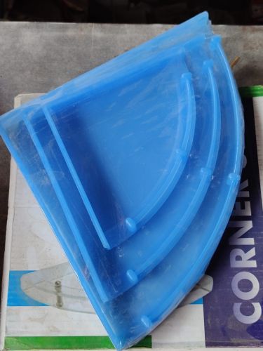 Durable Plastic Bathroom Wall Shelf, Color : Solid Blue