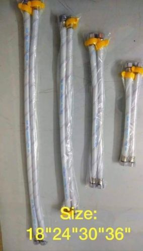 Gloss Silver SS Braided Yellow Cap Connection Hose