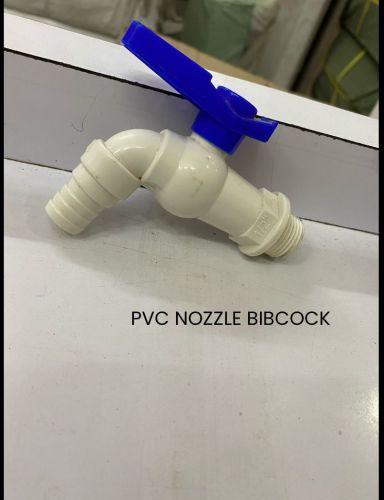 PVC Nozzle Bibcock Blue Handle Tap