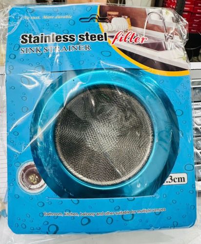 SS Mesh Sink Strainer Filter, Color : Blue Rim