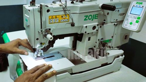 Mild Steel Zoje Zj781 2025 Button Hole Machine For Textile Industry