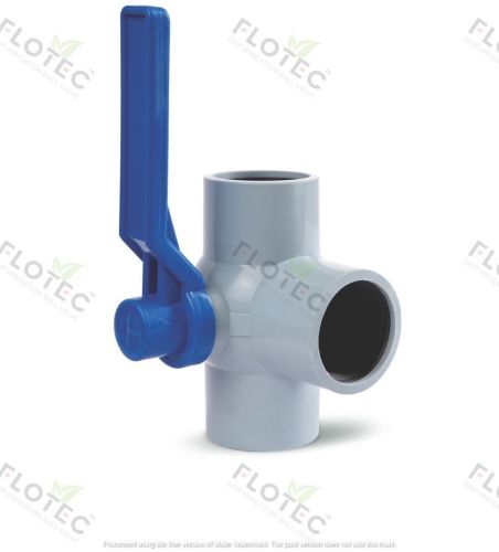 PP Three Way Ball Valves 15-100mm, Brand Name : Flotec
