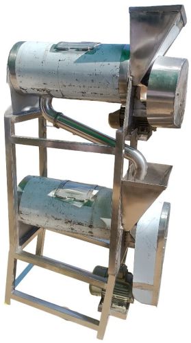 Electric Stainless Steel Twin Pulper Machine, Color : Grey