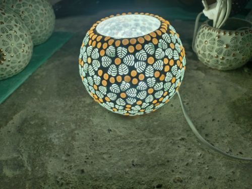 Printed Polished Metal T Light Candle Holder, Color : Multicolor