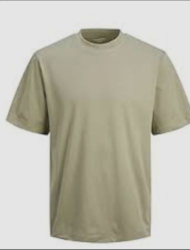 Light Green Mens Round Neck Cotton T Shirt, Size : XL & XXL