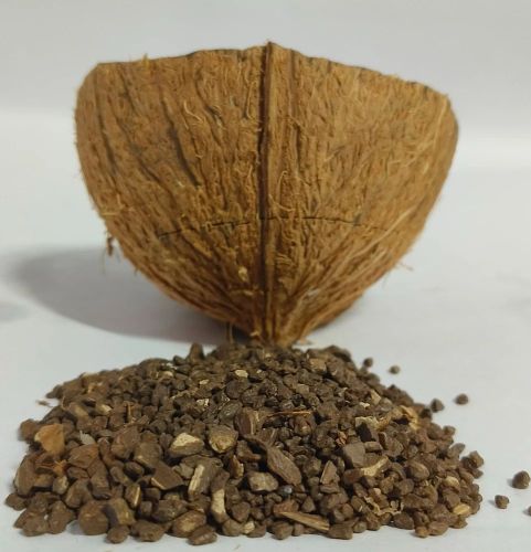Common Coconut Shell Chips, Color : Natural Brown for Making Blocks