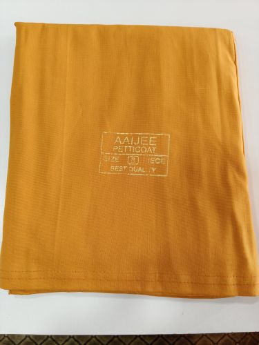 Plain Polyester Aaiji Mathaji Petticoat, Color : Orange