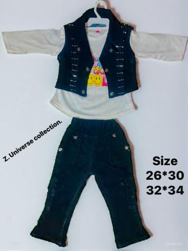 Girls Three Piece Set, Color : Z Black