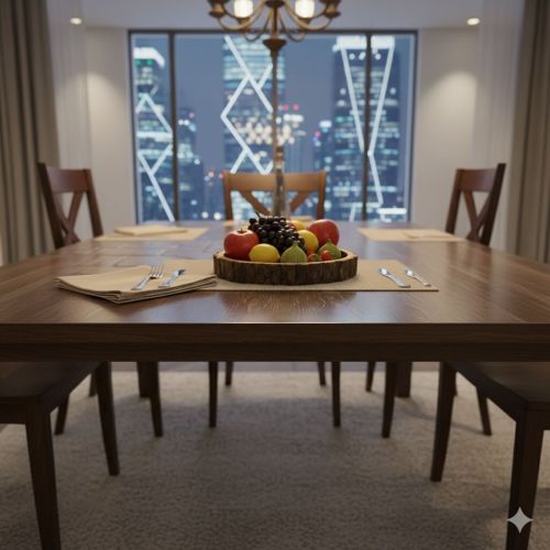 Round Wooden Buckle Tray 10x10x1.5 Inches