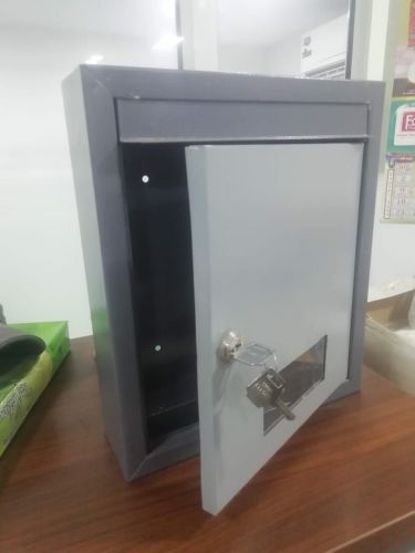 Metal Suggestion Box, Color : Gray for Bank Use