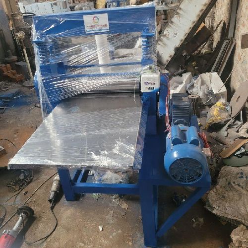 Electric Polished Mild Steel Paper Calendering Machine, Color : Blue