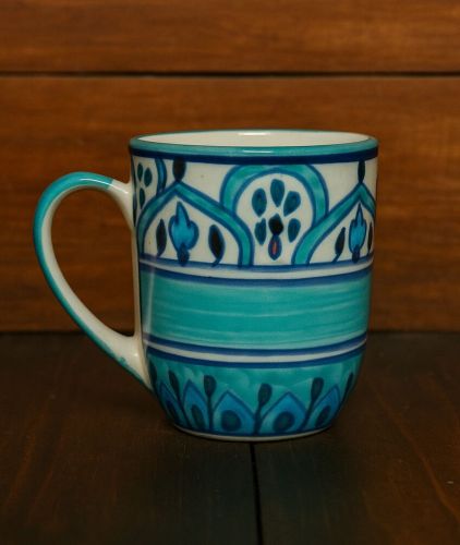 Ceramic Hand Painted Milk Mug, Color : Green