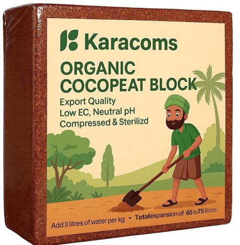 Cocopeat( Natural) Cocopeat Blocks, Color : Brown 5kg