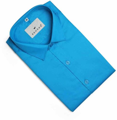 Plain Cotton Regular Fit Shirt, Brand Name : Bennex