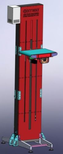 Powder Coated Vertical Shuttle Conveyor, Color : Red