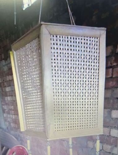 Grid Box Bamboo Hanging Lamp for Office