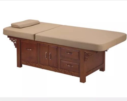 Stationary Massage Table Spa Beds, Color : Brown, Age Group : Adults