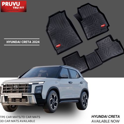 TPE Car Floor Mats, Color : Black