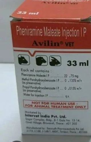 Avilin Injection 33ml, Color : Transparent, Form : Syrup