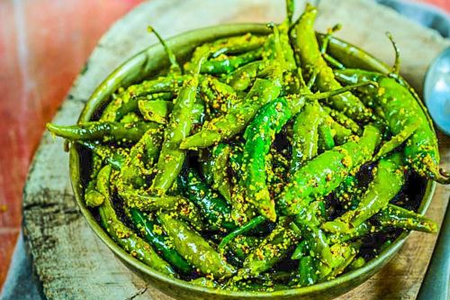 Oil Green Chilli Pickle