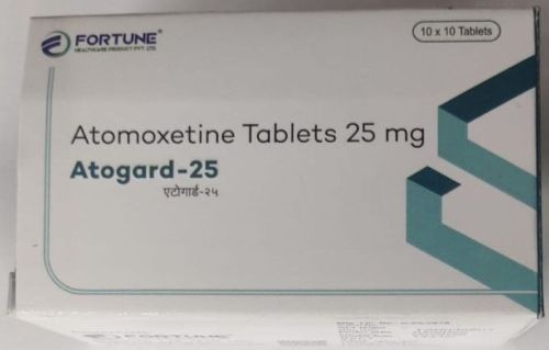 Atogard 25mg Atomoxetine Tablets, Packaging Type : Strips