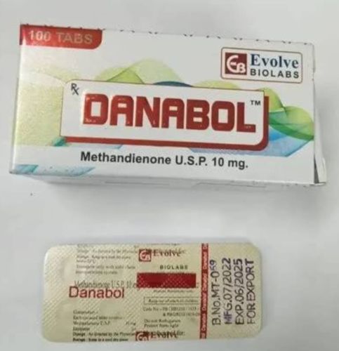 Danabol Methandienone 10mg Tablets, Packaging Type : Strips