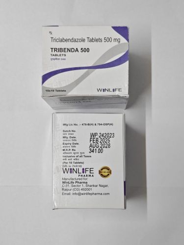 Tribenda 500mg Triclabendazole Tablets, Packaging Type : Strips