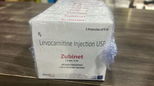 Zubinet Levocarnitine Injection, Form : Liquid, Packaging Size : 5ml