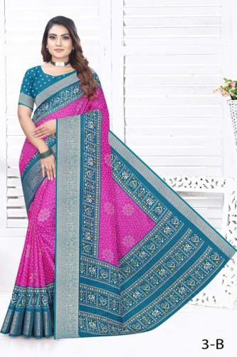 Party Wear Printed Ladies Cotton Silk Saree