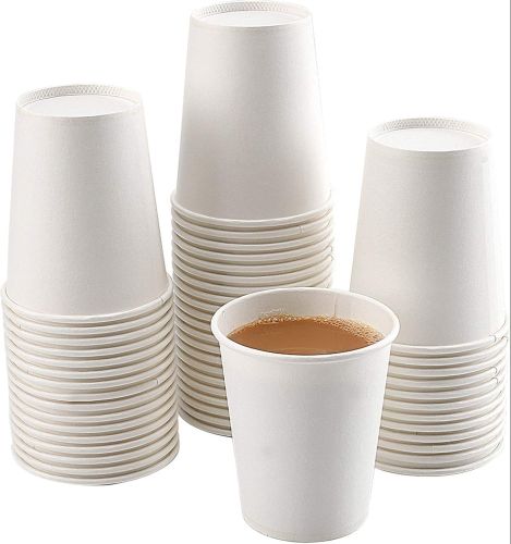 Plain 180ml Disposable Paper Cup, Color : White