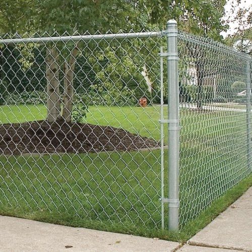 Mild Steel Chain Link Fencing, Color : Silver for Security Boundry