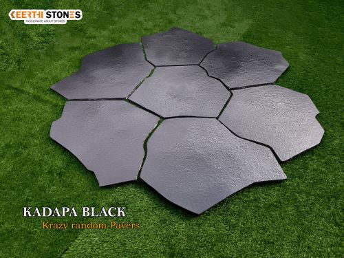 Kadapa Black Irregular Size Random Crazy Paving