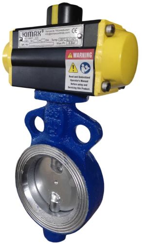 M.S / SS 304 / 316 Damper Pneumatic Butterfly Valve